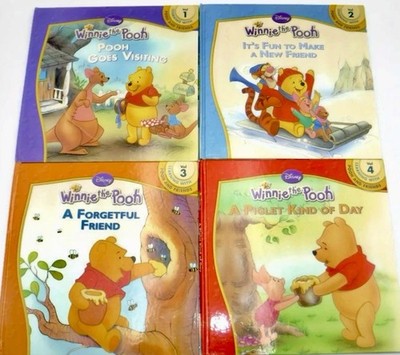 Disney LEARNING WITH POOH & Friends Books Hardcover Vol 1 2 3 4 Free Shipping