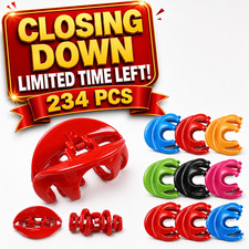 234 PCS Women's 3" Hair Claw Clips Assorted Plastic Jaw Clips Wholesale Lot Bulk