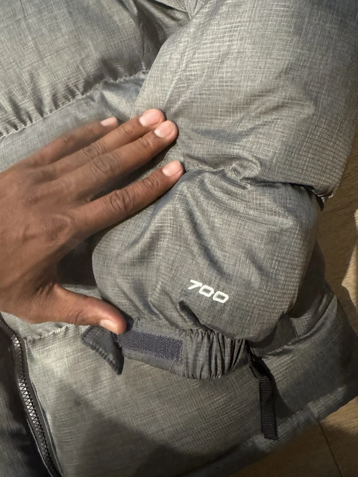 The North Face 1996 Retro Nuptse 700 Men's Down Puffer Jacket Black/Gray, Medium - Image 3 of 4