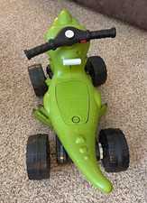 Green Dinosaur Kids Battery Operated Ride-On Toy Vehicle 6V 4 Wheels