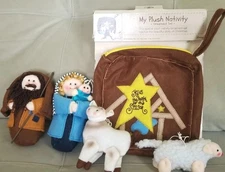 Roman Inc My Plush Nativity Ornament Set In Travel Bag Mary, Joseph, Jesus Plush