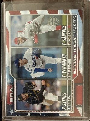 2026 Topps Series 1 Skenes, Yamamoto, Sanchez Independence Day 17/76 #203