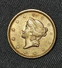 1851 Liberty $1 Dollar Gold Coin Type I Coin Fine Gold!!! .900 Mint Condition!
