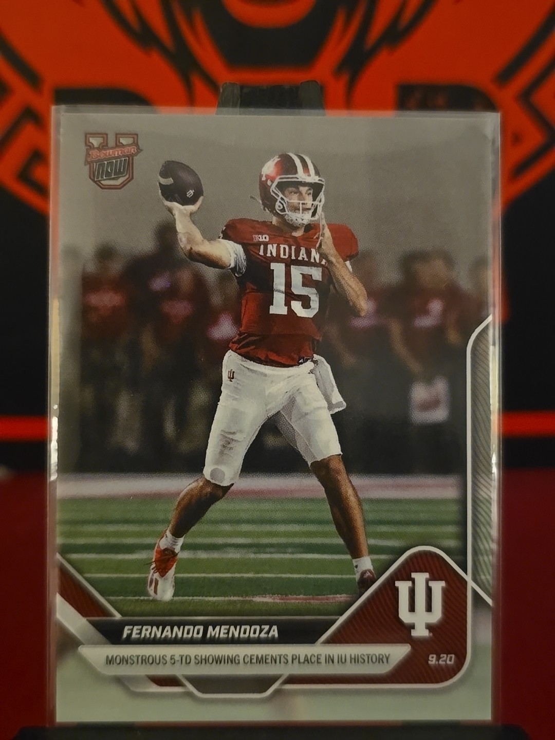 Fernando Mendoza Indiana 5 TD 2025-26 Bowman U NOW Football Card 17