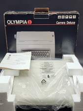 Vintage Olympia Carrera Deluxe Electric Typewriter Presistine Condition With Box thumbnail