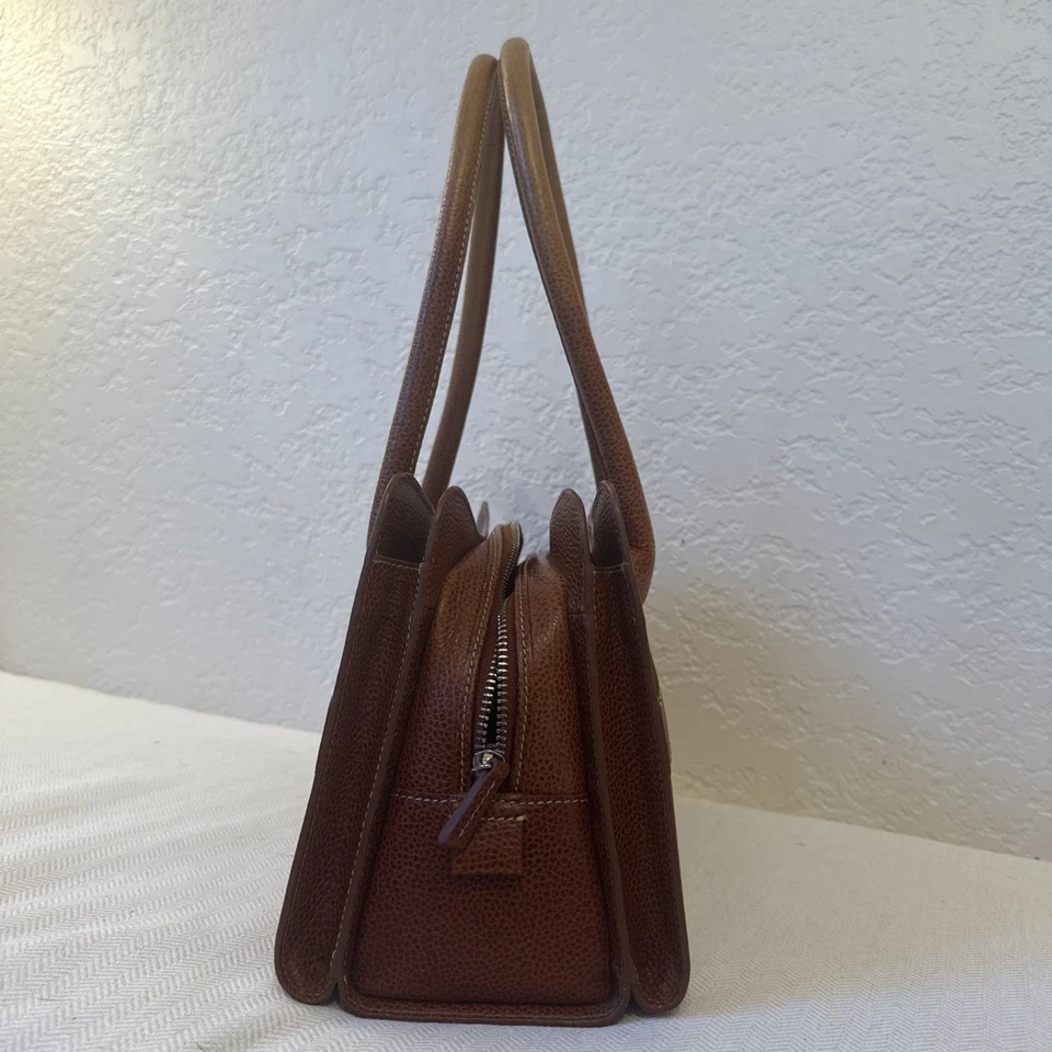 Bolso de Mano TUSK DE COLECCIÓN - Cartera SABLE MARRÓN CUERO ITALIANO - Regalo de Navidad para Ella  Foto 4 de 4