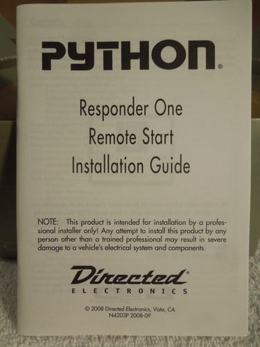 Python Responder One Anti-Theft Security System - NEW - Picture 12 of 12