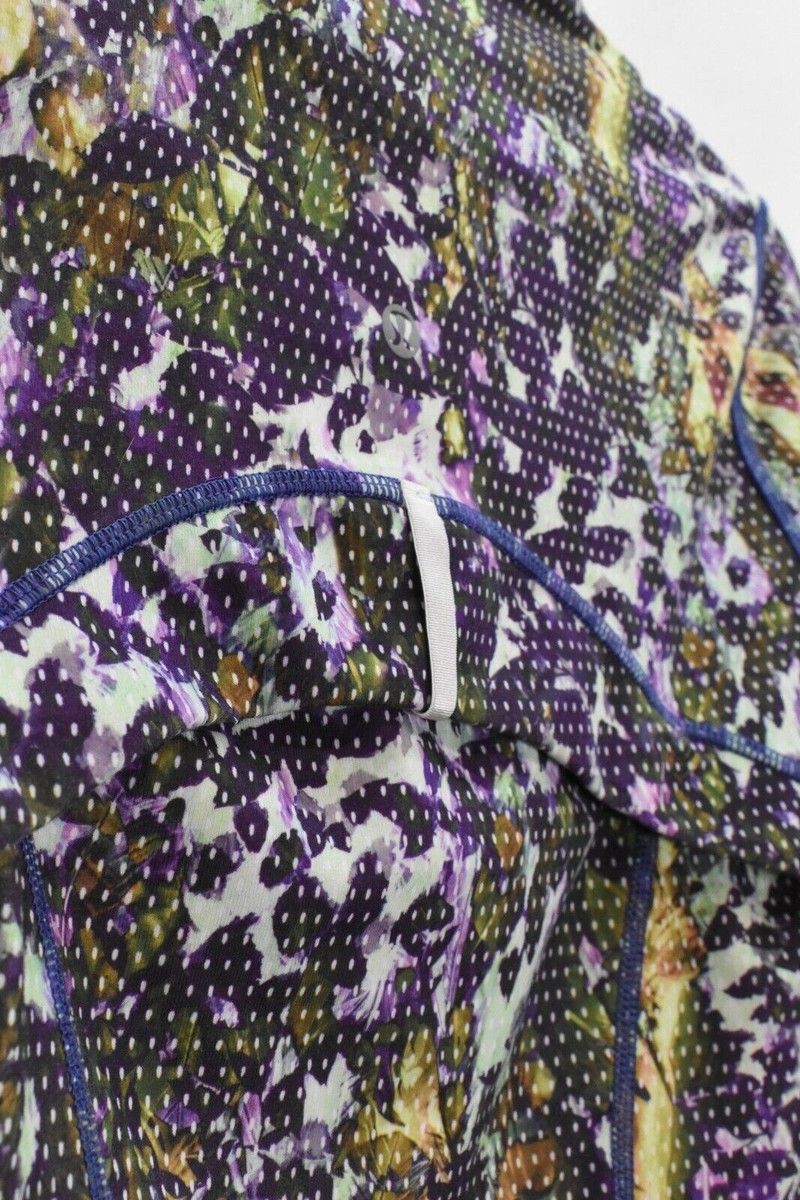 Lululemon Womens Define Jacket Floral Purple Green Sport
