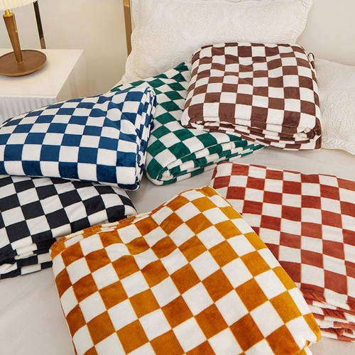 Throw Checked Large Polar Warm Soft Blanket Sofa Bed GX V0H8 Travel Car H4R9 - Picture 5 of 15