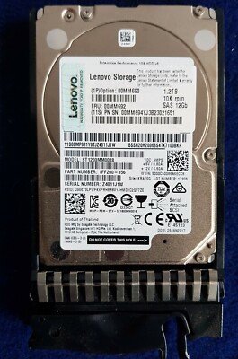 Lenovo/Seagate 00MM692 00MM690 ST1200MM0088 1FF200-156 1,2TB 10KRPM SAS 12Gb HDD
