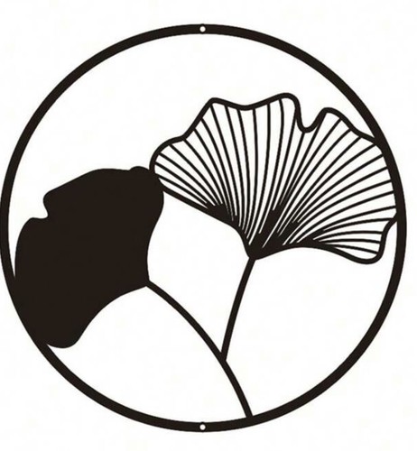 3pcs Metal Wall Art Ginkgo Leaf Framed Hanging Home Decor Flower Sculpture - Picture 5 of 9