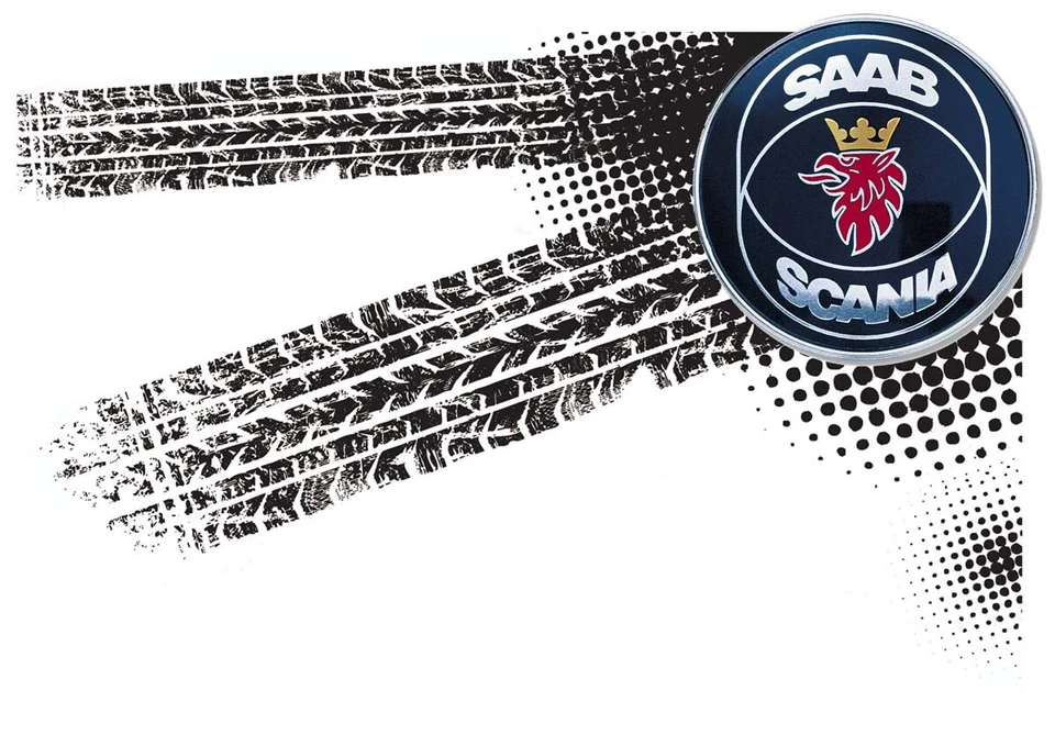 SAAB Scania Logo Sweat à Capuche Hooded Sweat Jacket avec Zip-9032-Gris - Photo 2/2