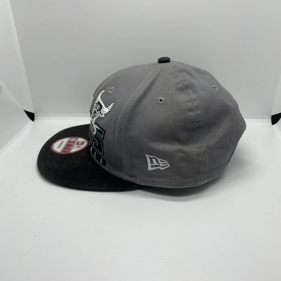 Boné/chapéu Chicago Bulls Windy City basquete nova era madeira clássico preto/cinza - Imagem 4 de 4