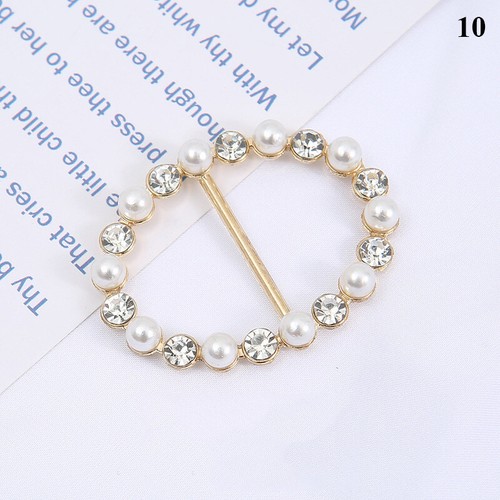 1PC Pearl Rhinestone Buckle Ring Waist Buckle Exquisite Light Luxury DIY Decor - Picture 6 of 23