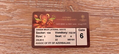 Ticket 2010 FC Bayern München vs. Internazionale Champions League Finale 32608