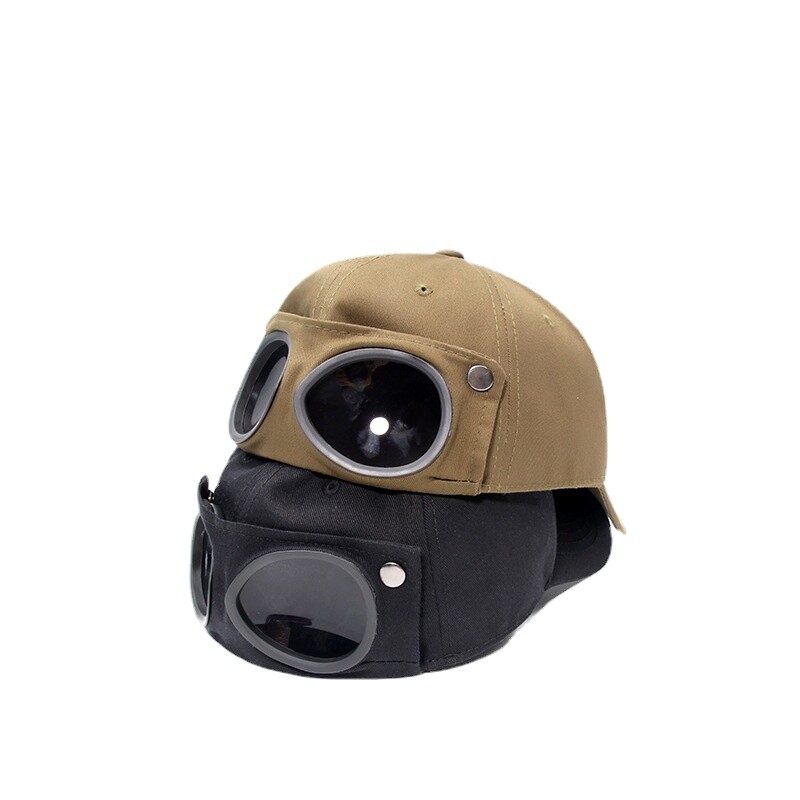 Zonbailon Men's Pilot Hat with Sunglasses Summer Casual Baseball Cap  