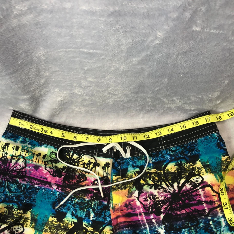 Pantalones Cortos de Natación Vintage Miken Talla Grande Tropical Floral Board Surf Bolsillo Interior Foto 2 de 4