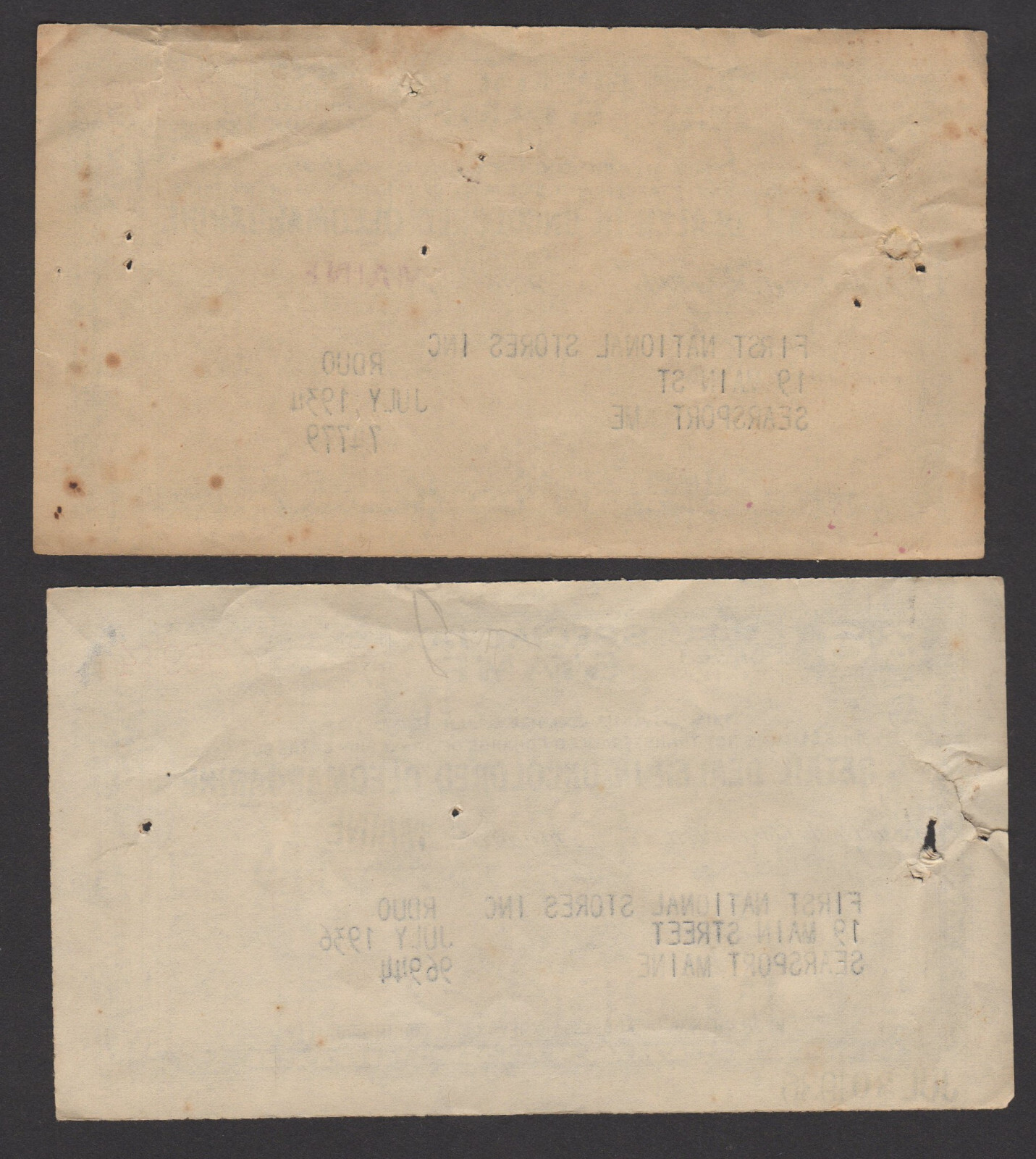 Lot of 2 Special Tax Stamp 1934 + 36 Searsport Maine Oleomargarine eBay