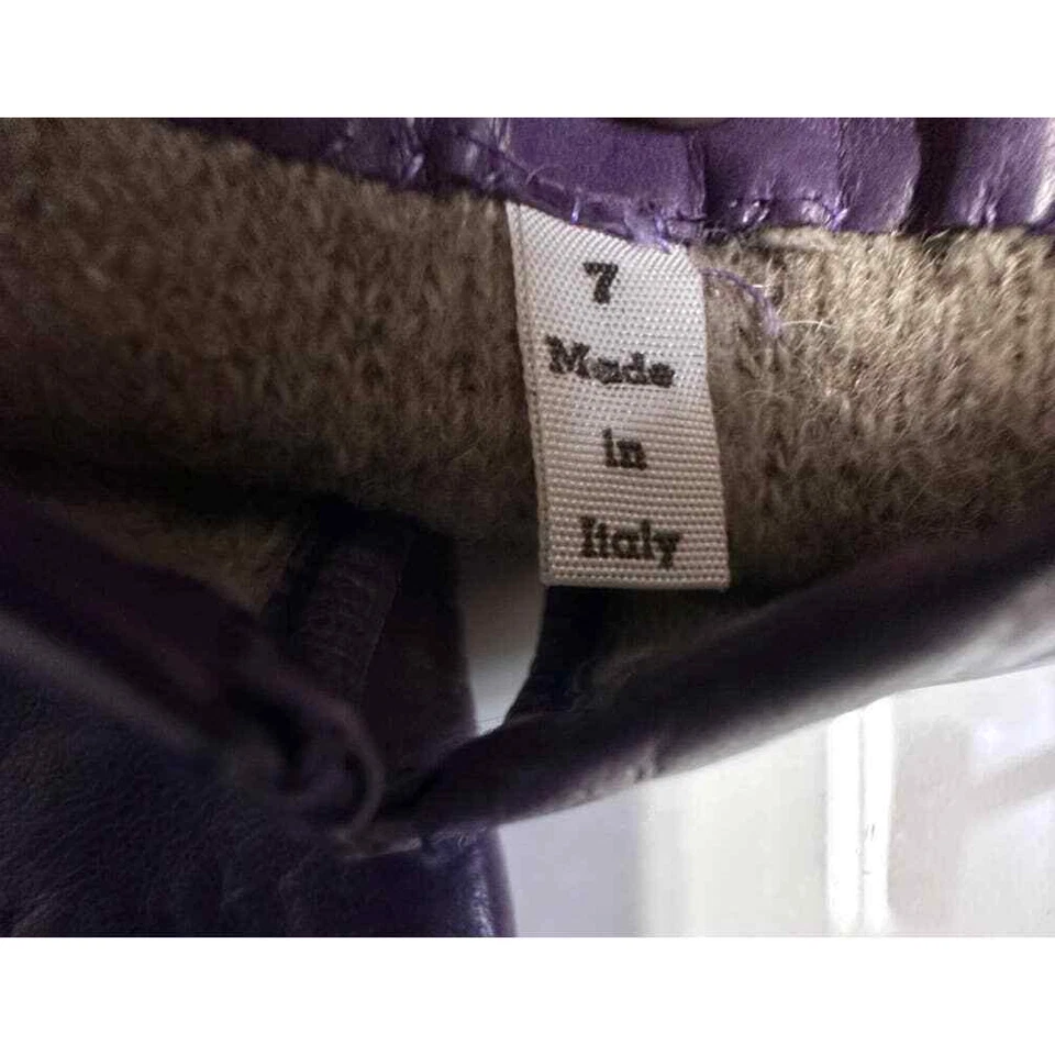 GUANTES de cuero italiano Alpo de colección cachemir para mujer 6,5/7,5 años 80 púrpura rosa rojo 8 PR Foto 3 de 4