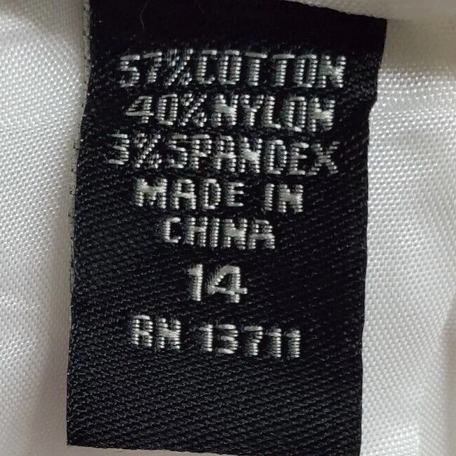 Pantalones capri Valerie Stevens para mujer talla 14 blancos NUEVO Foto 3 de 4