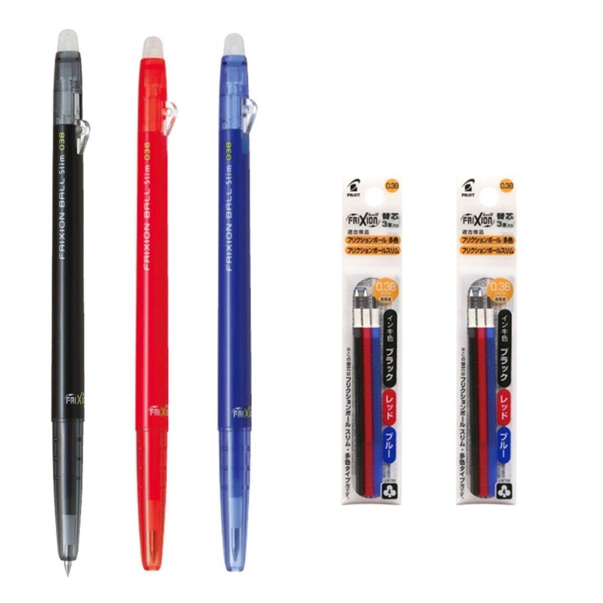 Pilot FriXion Ball Slim 038 Retractable Erasable Gel Ink Pen, Extra Fine Poin...