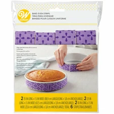 Wilton Bake-Even Strips 6pc For Baking Moist Level Cakes 415-0796
