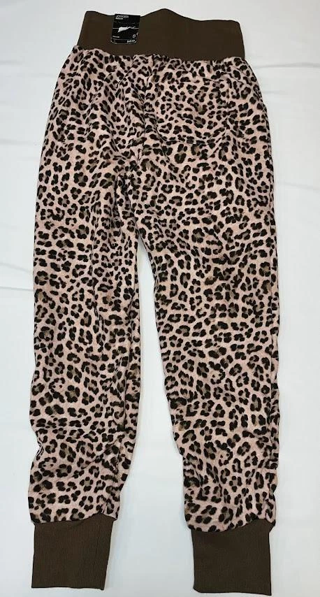 Pantalones de chándal $50 Inc con bolsillos acanalados con puños estampado de animales cintura alta marrón pequeño Foto 2 de 3