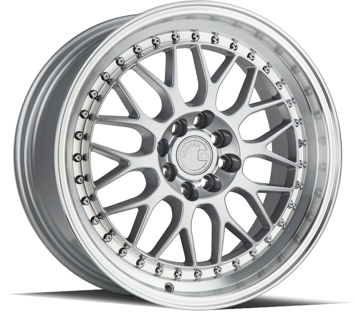 17x8 Aodhan AH02 4x100/114.3 +35 Flow Forged Silver Wheels (Set of