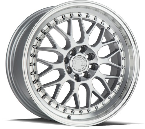 17x8 Aodhan AH02 4x100/114.3 +35 Flow Forged Silver Wheels (Set of 4) - Bild 1 von 3