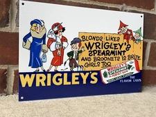 12in Wrigley’s Chewing Gum Heavy Vintage Style Steel Sign General Store