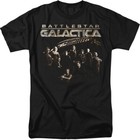 BATTLESTAR GALACTICA BATTLE CAST Licensed Adult Men's Graphic Tee Shirt SM-6XL