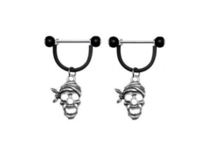 Pcs Pirate Nipple Piercing Bars Steel Nipple Ring Shield 316L
