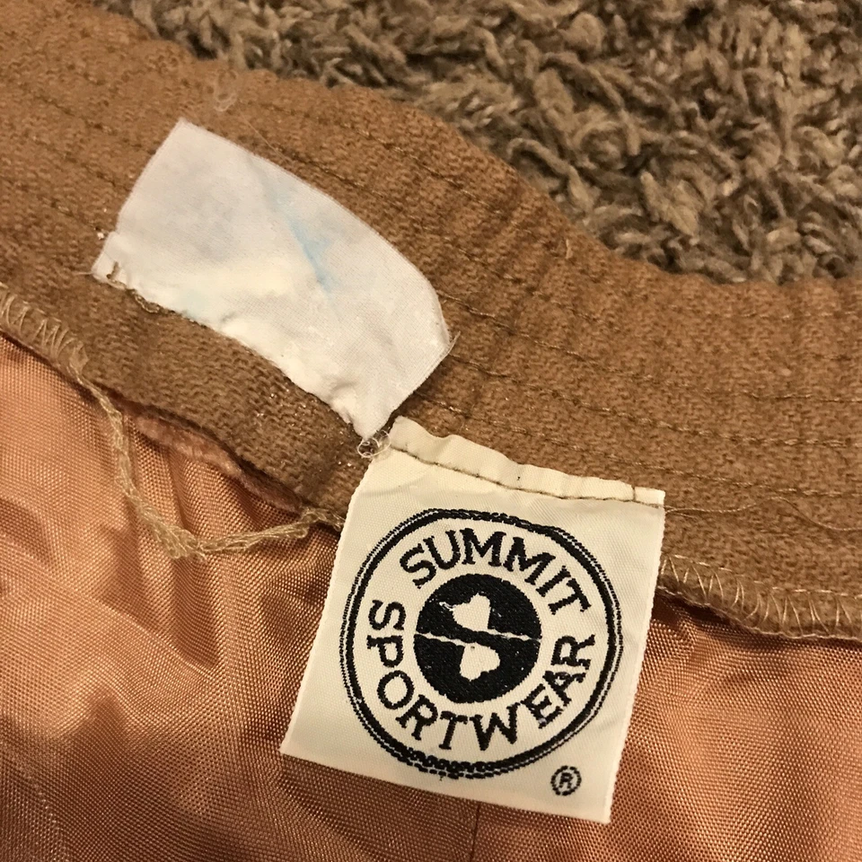 Falda informal Summit Sportwear para mujer mezcla de lana tostada bolsillos talla XL vintage A25 Foto 3 de 4