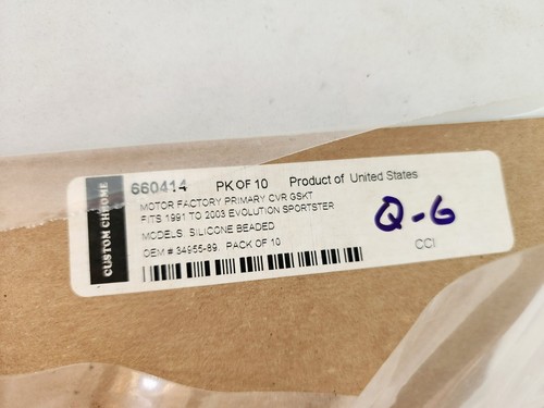 Lot of 6- Custom Chrome 34955-89 Primary Chain Cover Gasket w/ Silicone - Picture 2 of 2