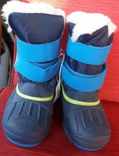 Cat  Jack Little Boy Thermolite Blue/Lime Winter Boots NWT 