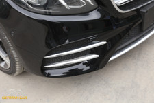 F&uuml;r Mercedes W213 E-Klasse Sto&szlig;stange Gitter Finnen Chrom TUNING