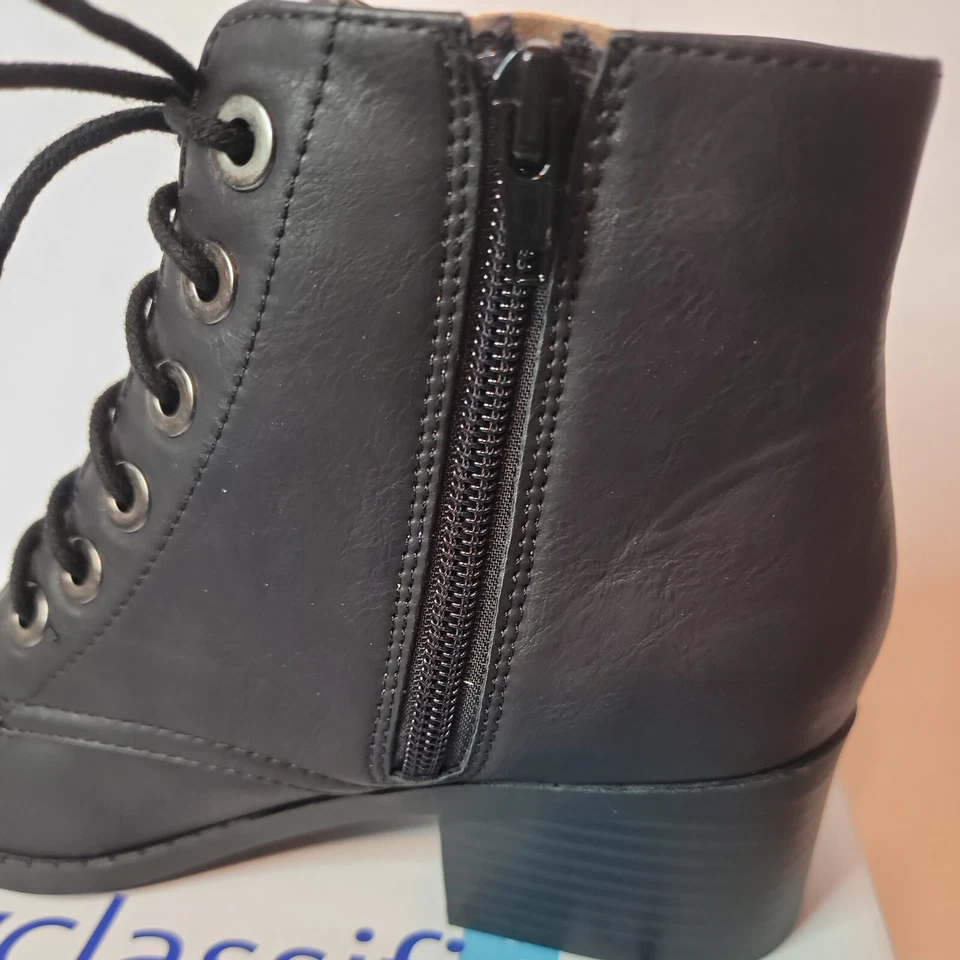 Botines clasificados para mujer negros de encaje con cremallera Petra-S talla 6 Foto 2 de 4