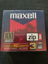 Maxell Zip Disk 100MB Mac Formatted 3 Pack