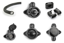 Aufputz Retro Steckdose Schalter Rund Bakelit Vintage IP44 Schwarz THPG