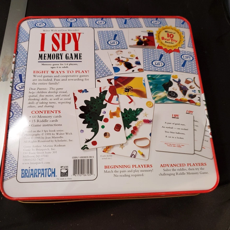 1995 I Spy Memory Game in Tin Box. All 75 Cards Included 100% Complete - Image 2 of 4