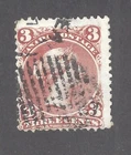 Canada # 25b USED 3c LARGE QUEEN MONTREAL DUPLEX SOFT WHITE THIN PAPER BS32423