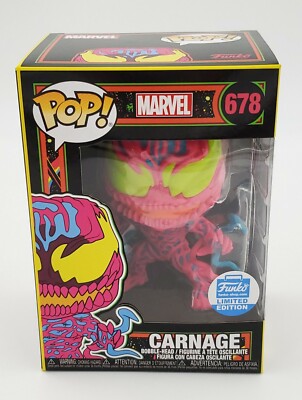 Funko Pop! Marvel Carnage # 678 (Black Light) Funko Shop Exclusive In Hand | eBay