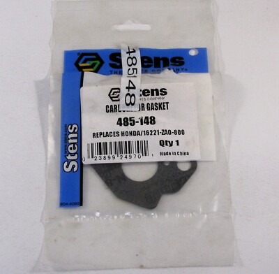 Stens 485-148 Carburetor Gasket Replaces Honda 116221-ZA0-800 Open Package