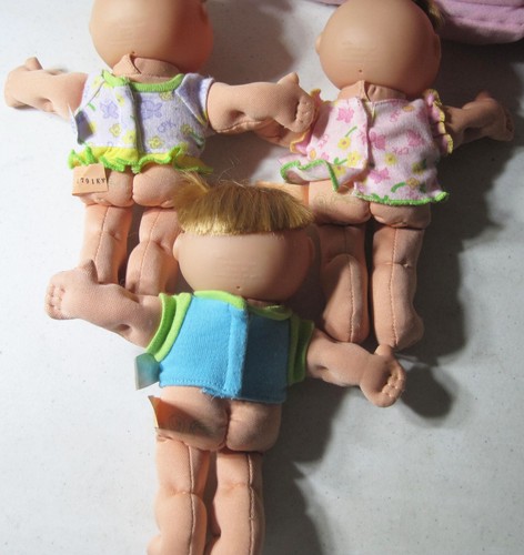 Vintage Cabbage Patch Kids Triplets 1995 Set Of 3 Mattel Toys with Carrier - Picture 6 of 12