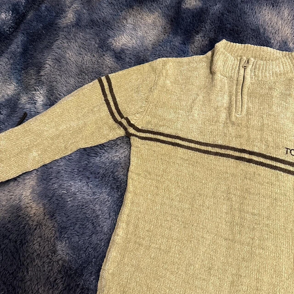 Vintage Y2K TOBY Jeans Striped Sweater Size 10 Super Soft - Image 2 of 4