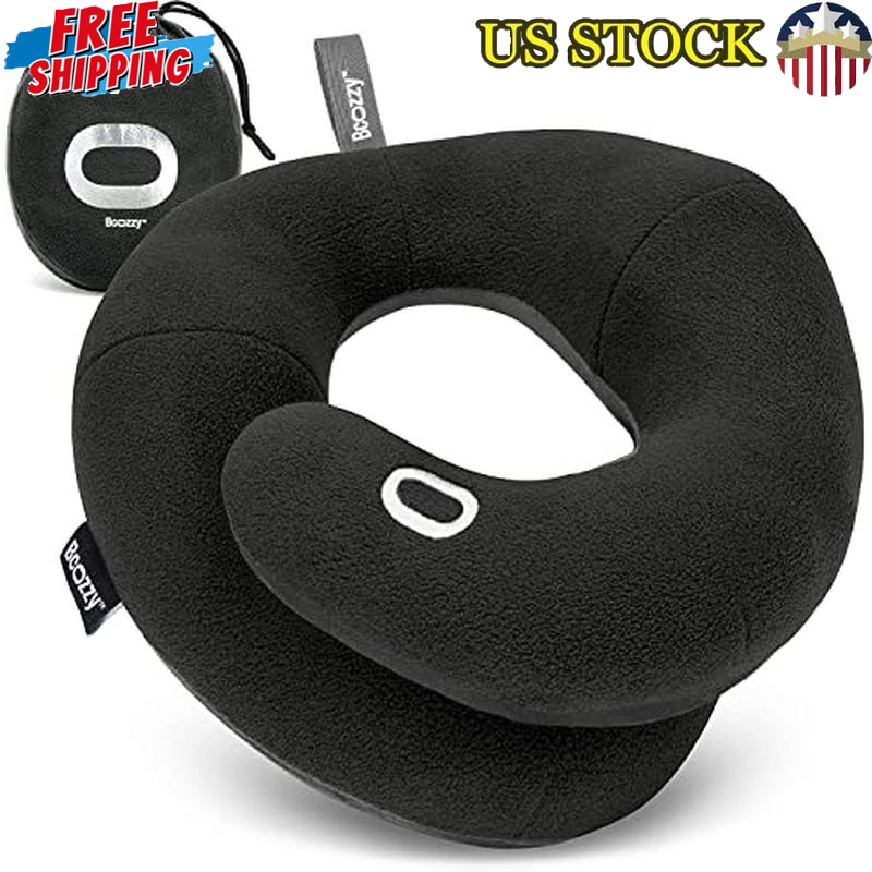 Ergonomic Travel Pillow with Double Support for Neck and Chin Easy to Clean