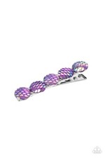 Paparazzi Mesmerizingly Mermaid Scales Purple Oil Spill Hair Clip RARE
