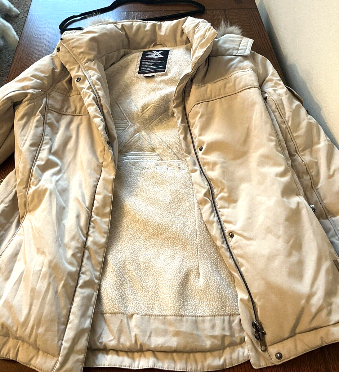 ZeroXposur Black Label Puffer Jacket Women Medium Ivory Removable