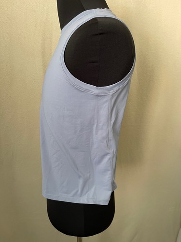 Unisex Sleeveless Gray Breathable Cooling Workout / Running Crop Tank Top - Picture 8 of 12