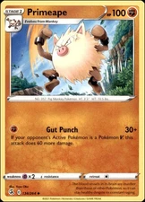 Pokemon - 2X Primeape #134/264 - SWSH08: Fusion Strike Uncommon
